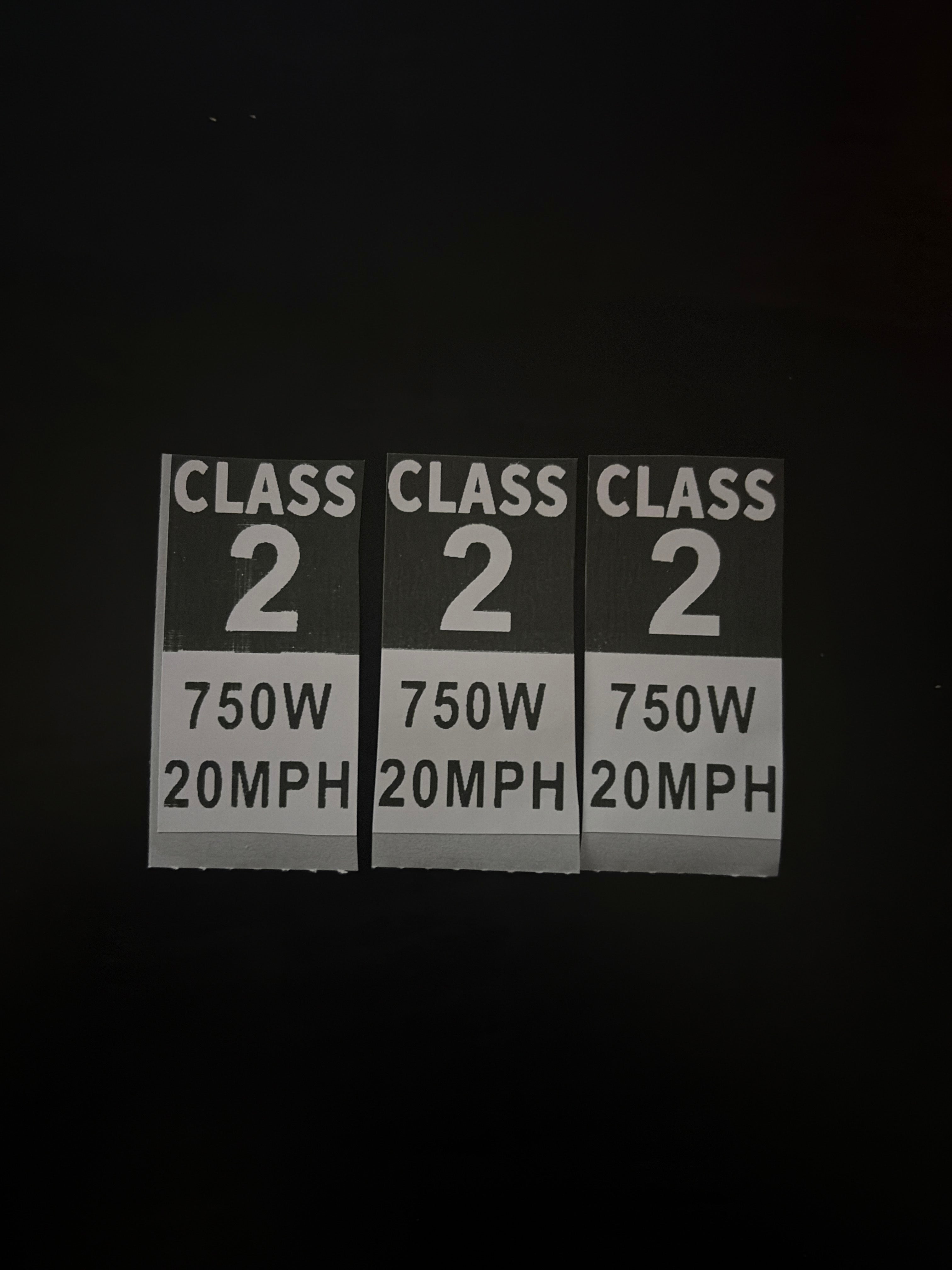 3 Class 3 Ebike Stickers
