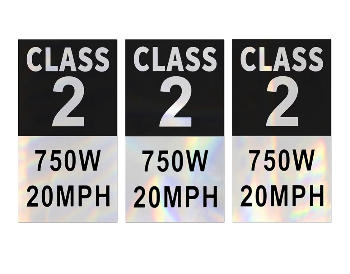 3 Class 3 Ebike Stickers