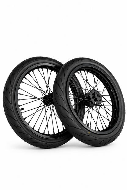 17” Light Bee/Eride/79Bike Supermoto Wheel Set