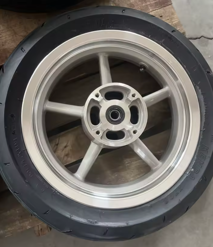 Silver Supermoto Wheels